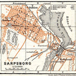 Sarpsborg city map, 1910 (1:25,000 scale) Preview 1