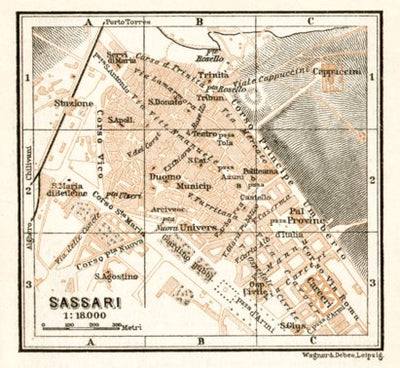 Sassari city map, 1912 Preview 1