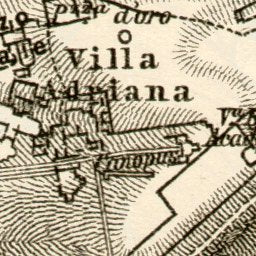 Hadrian's Villa (Villa Adriana) site environs map, 1909 Preview 2