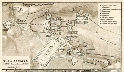 Hadrian's Villa (Villa Adriana) site plan, 1909 Preview 1