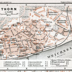 Torun (Thorn) city center map, 1911 Preview 1