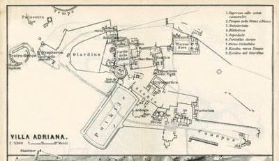 Hadrian's Villa (Villa Adriana) site plan, 1898 (Rome) Preview 1