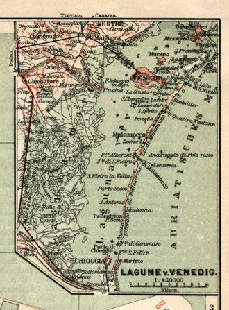 Venice environs map (Laguna Veneta), 1908 Preview 1