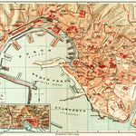 Genoa (Genova) city map, about 1910 Preview 1