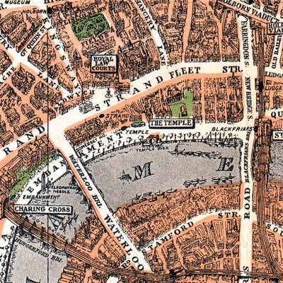 London illustrated (pictorial) city map, about 1910 Preview 3