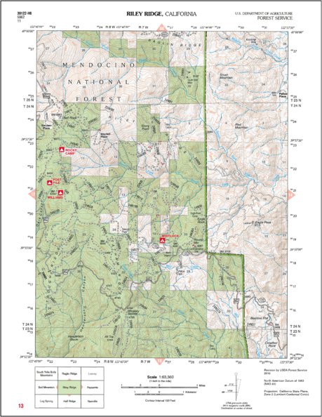 Riley Ridge Texas Riley Ridge Map by US Forest Service R5 | Avenza Maps