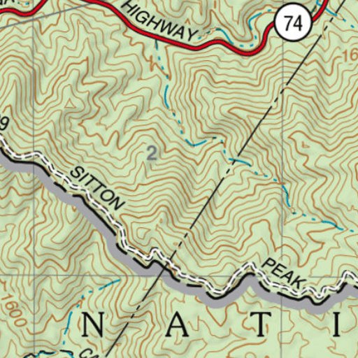 Sitton Peak Map by US Forest Service R5 | Avenza Maps