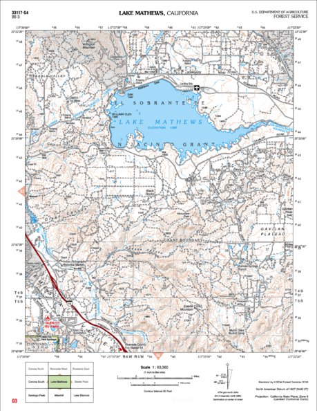 Lake Mathews Map by US Forest Service R5 | Avenza Maps