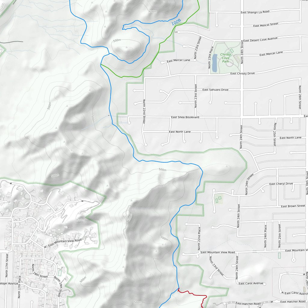 Phoenix Mountains Preserve Mountain Bike Trails Map by Trailforks ...