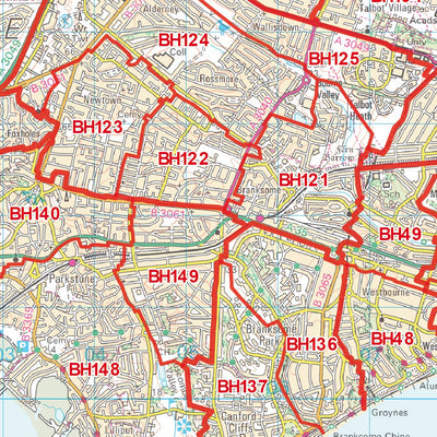 XYZ Postcode Sector Map - (G21) - Bournemouth BH Preview 3