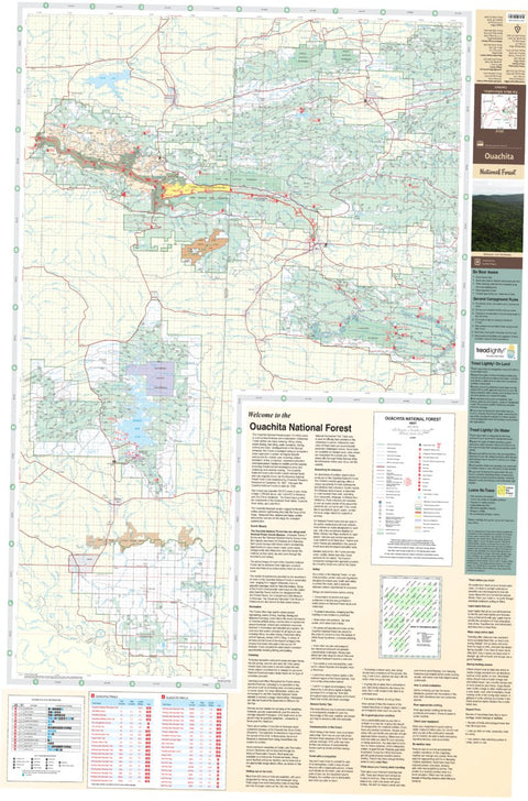 Ouachita National Forest Visitor Map West Preview 1