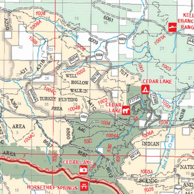 Ouachita National Forest Visitor Map West Preview 3