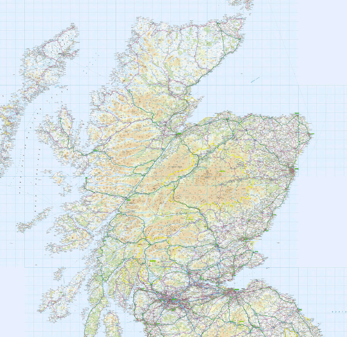 Scotland Map Raster Scotland Map by Red Geographics | Avenza Maps