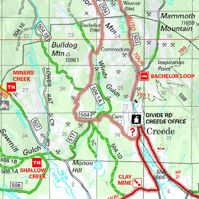 Rio Grande National Forest Visitor Map - Divide Ranger District (East Half) Preview 3