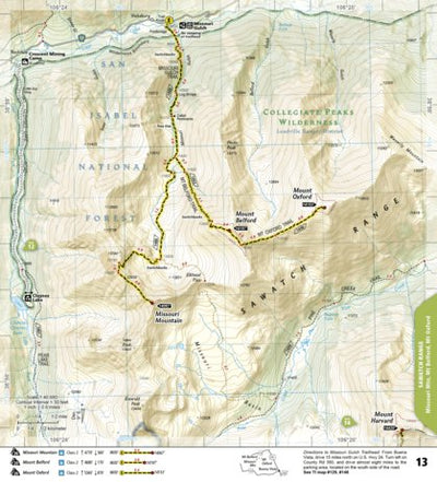 1302 Colorado 14ers North Map 13 Preview 1
