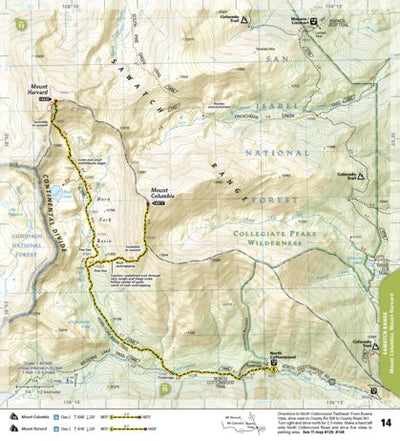 1302 Colorado 14ers North Map 14 Preview 1