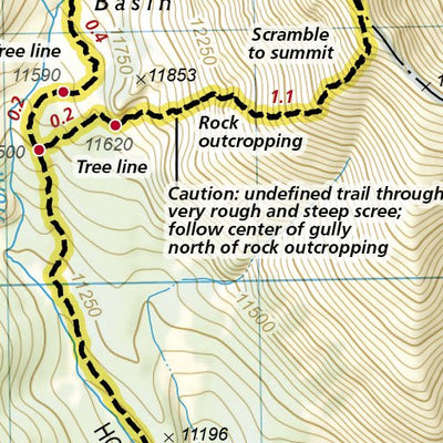 1302 Colorado 14ers North Map 14 Preview 3