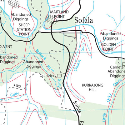 Sofala-Wattle Flat Gold Map Preview 3