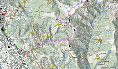 Trekking Linea Gotica - Mappa 1 - Fronte Preview 1