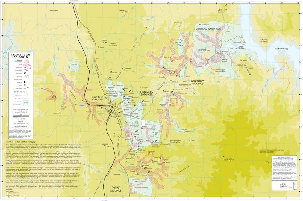 Stuart Town Gold Map by Doug Stone GOLD MAPS | Avenza Maps
