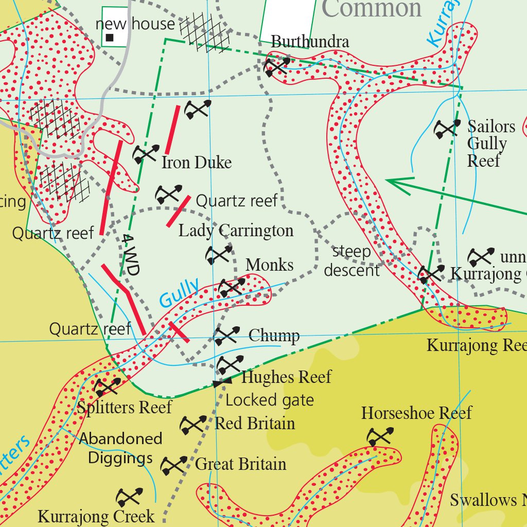 Stuart Collection Map Stuart Town Gold Map by Doug Stone GOLD MAPS | Avenza Maps