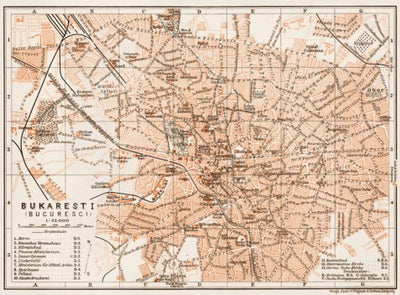 Bucharest (Bucureşti) city map, 1914 Preview 1