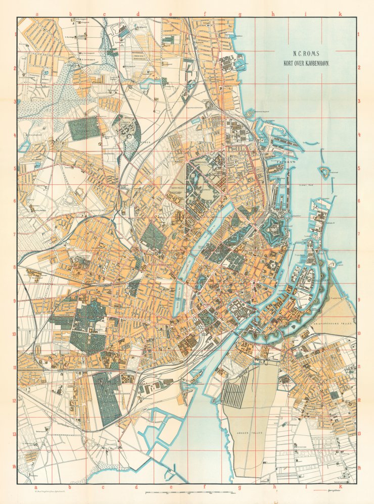 Copenhagen (København) city Map, 1920 by Waldin | Avenza Maps