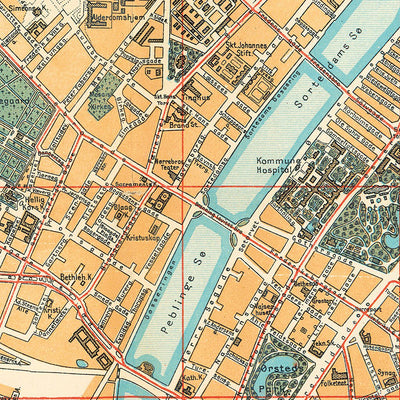 Copenhagen (København) city map, 1920 Preview 2