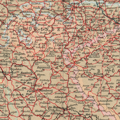 Central Europe Transportation Map, 1905 Preview 2
