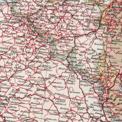 Central Europe Transportation Map, 1905 Preview 3