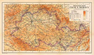 Map of Czechia and Moravia, 1913 Preview 1
