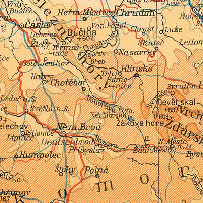 Map of Czechia and Moravia, 1913 Preview 2