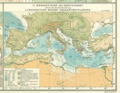 Map of the Mediterranean: Climate Zones, 1905 Preview 1