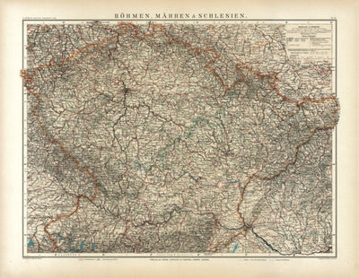 Bohemia, Moravia and Silesia Map, 1905 Preview 1