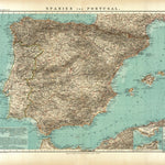 Spain and Portugal Map, 1905 Preview 1