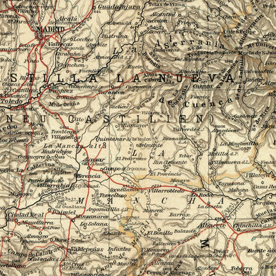 Spain and Portugal Map, 1905 Preview 2