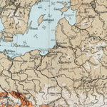 Physical Map of Europe, 1905 Preview 2