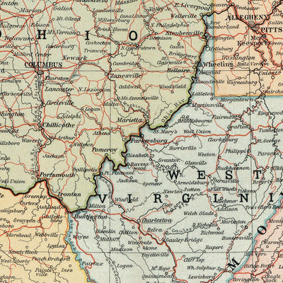 Eastern United States Map, 1905 Preview 2
