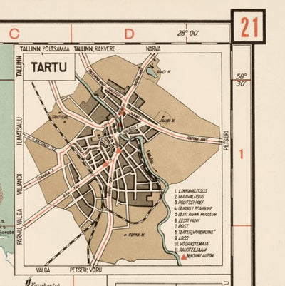 Tartu town plan from 1938 Preview 1