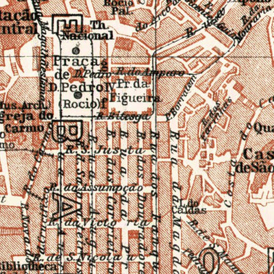 Lisbon (Lisboa) city map, 1913 Preview 3