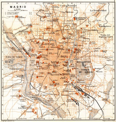 Madrid city map, 1899 Preview 1