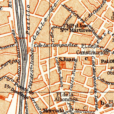 Málaga city map, 1899 Preview 3