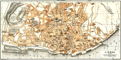 Lisbon (Lisboa) city map, 1929 Preview 1