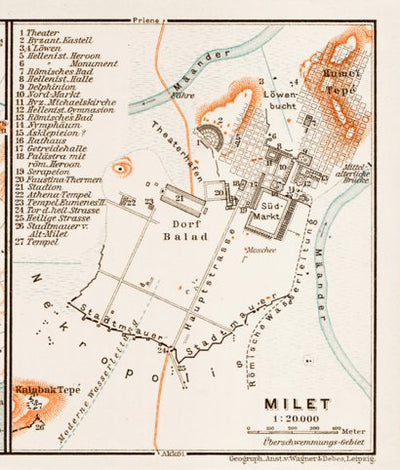 Milet (Miletus), ancient site map, 1914 Preview 1