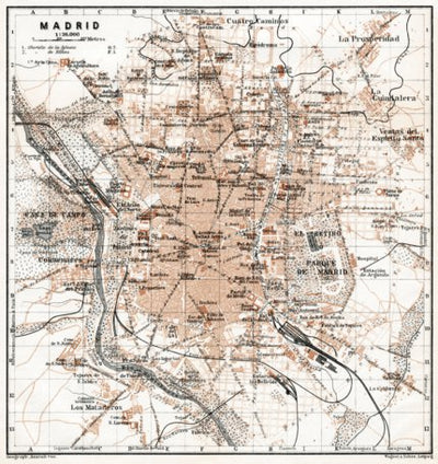 Madrid city map, 1913 Preview 1