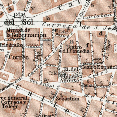 Madrid, central part map, 1913 Preview 2