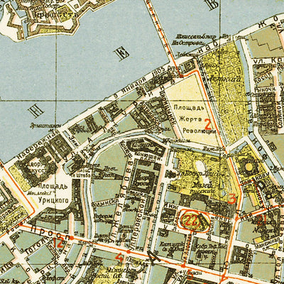 Leningrad (Ленинград, Saint Petersburg) city map, 1924 Preview 2