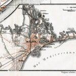 Málaga, city map. Environs of Málaga, 1913 Preview 1