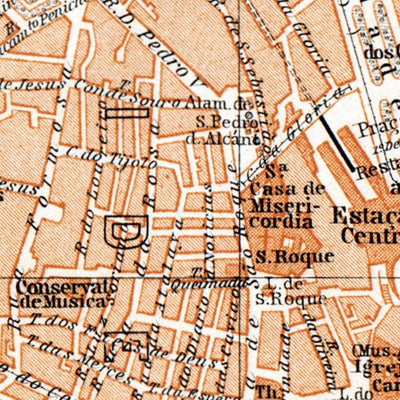 Lisbon (Lisboa) city map, 1899 Preview 2