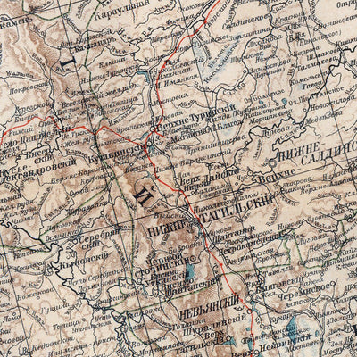 European Russia Map, Plate 8: Middle Urals. 1910 Preview 2